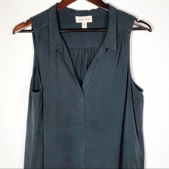 Cloth & Stone Sleeveless Button Down Top XL - Picture 5 of 14